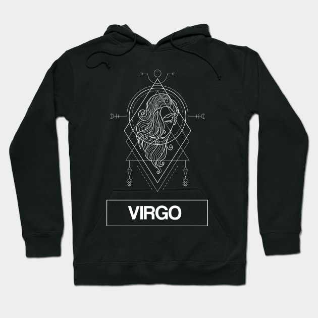 Virgo Zodiac Constellation Hoodie by FungibleDesign